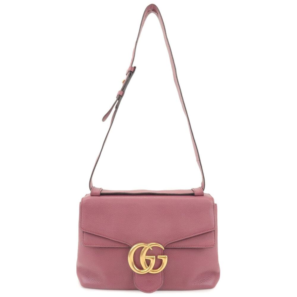 Gucci GG Marmont Leather Shoulder Bag Pink